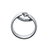 silver diamond ring