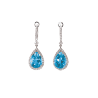 colored stone and diamond earrings
